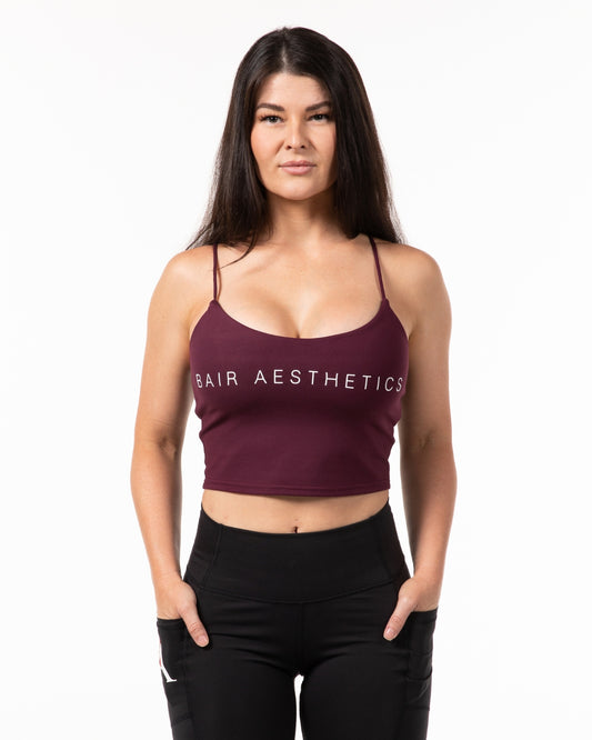 All Day Cropped Tank - Plum