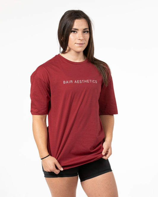 Oversized Tee - Maroon