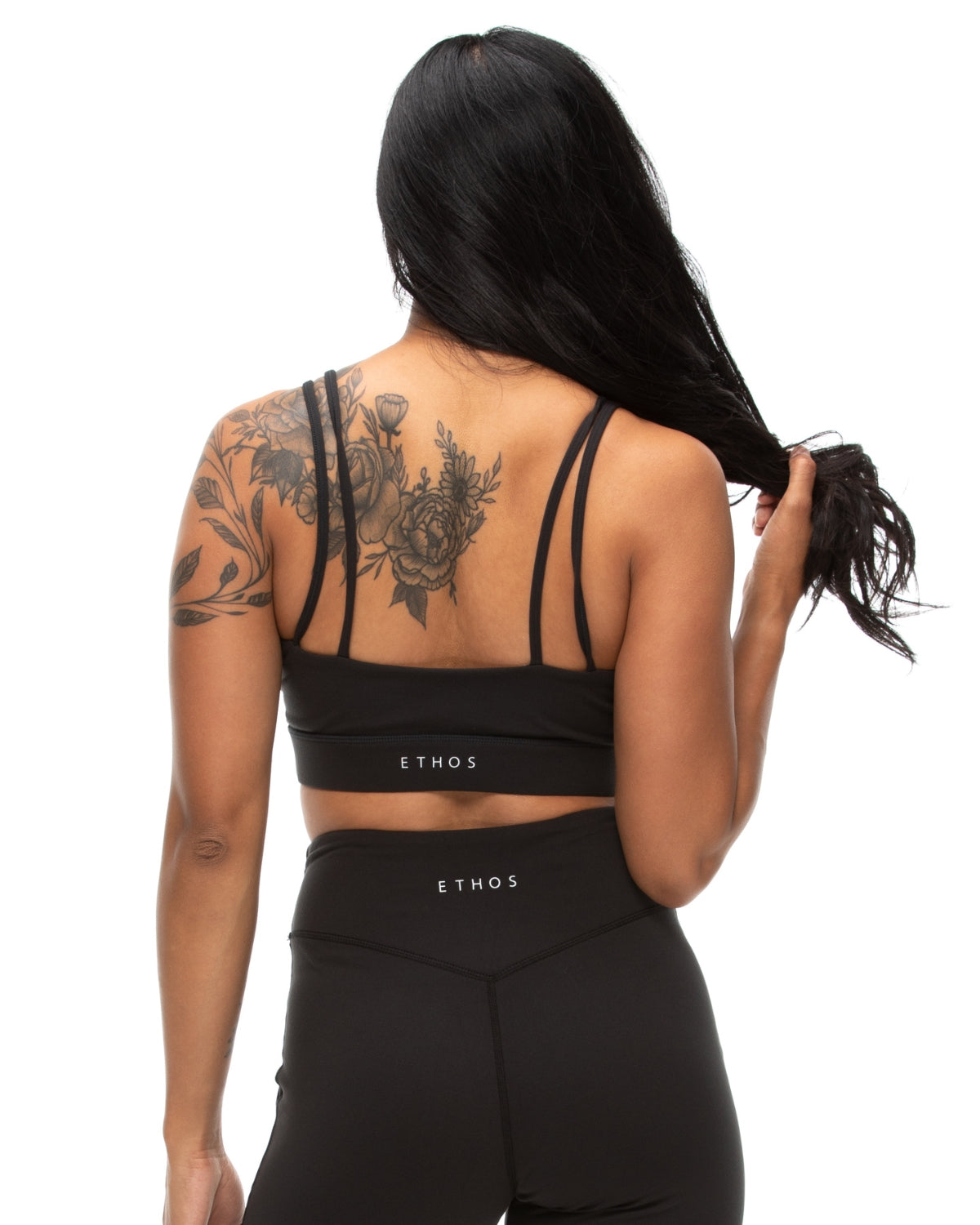 Basic Double Strap Bra - Black